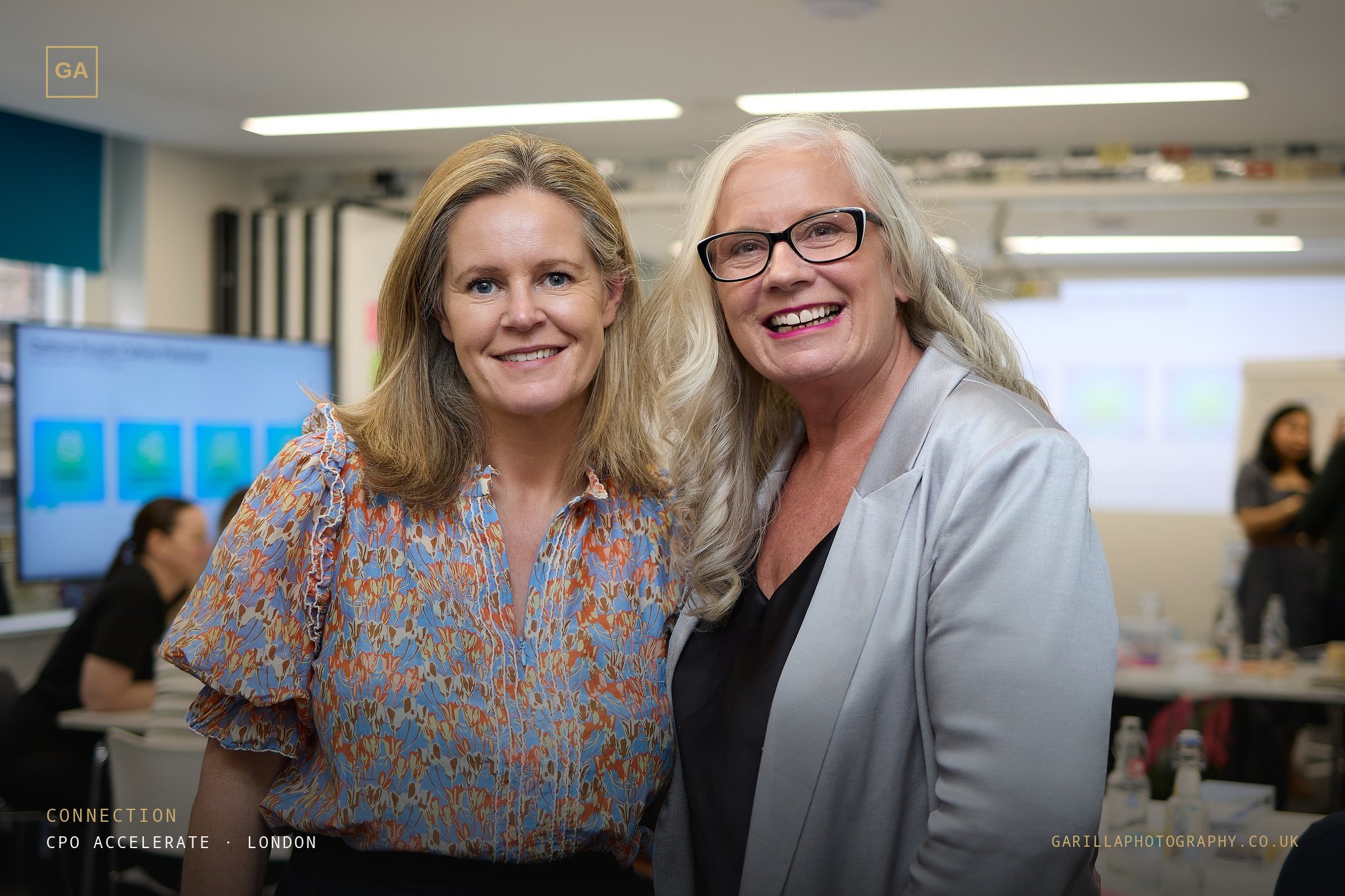Two delegates together at the event — titled Connection